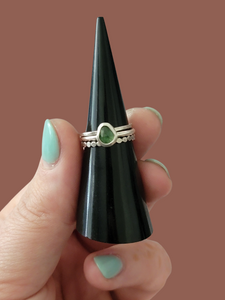 Green tourmaline stacker