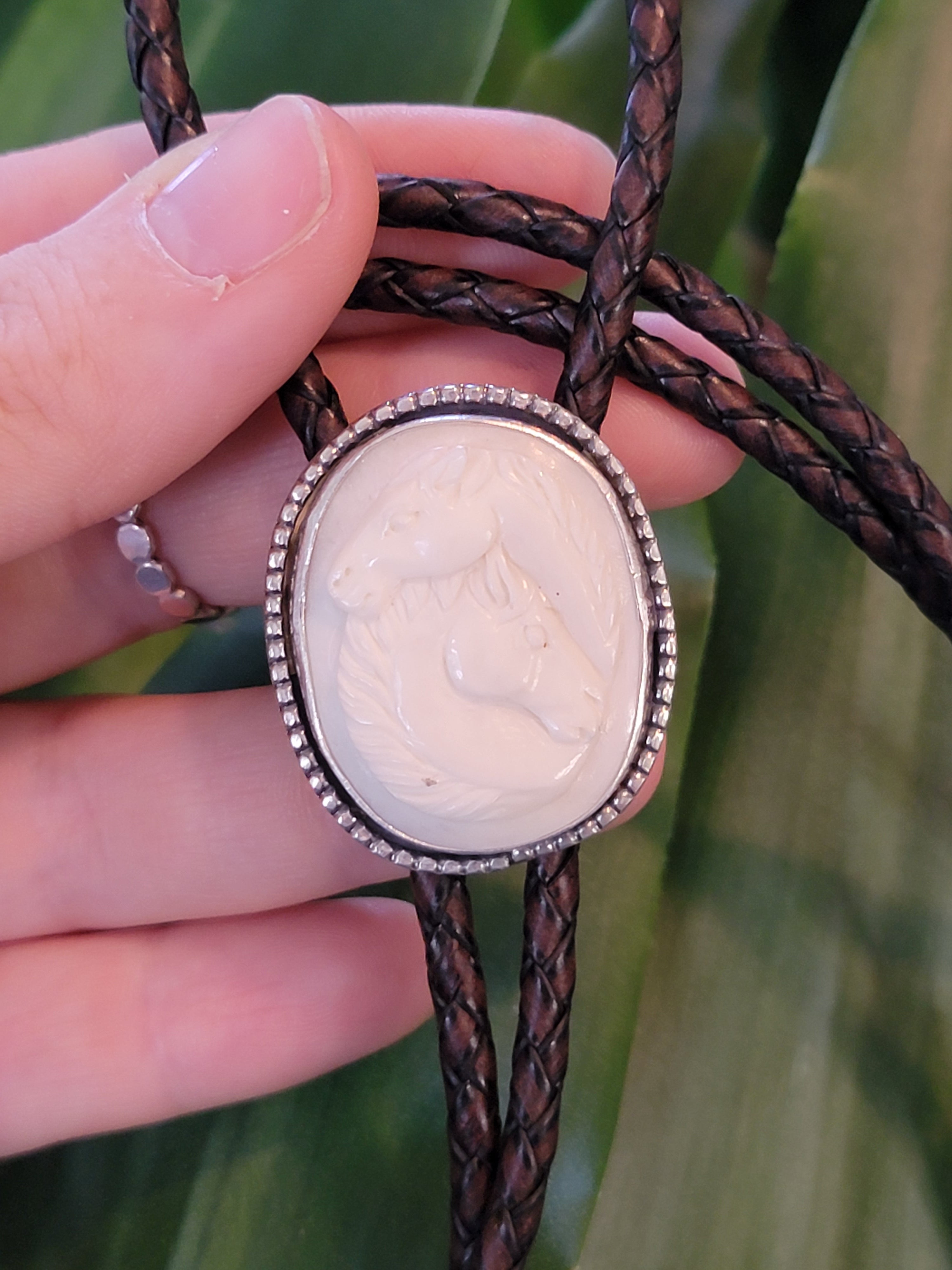 Carved horse bolo 2