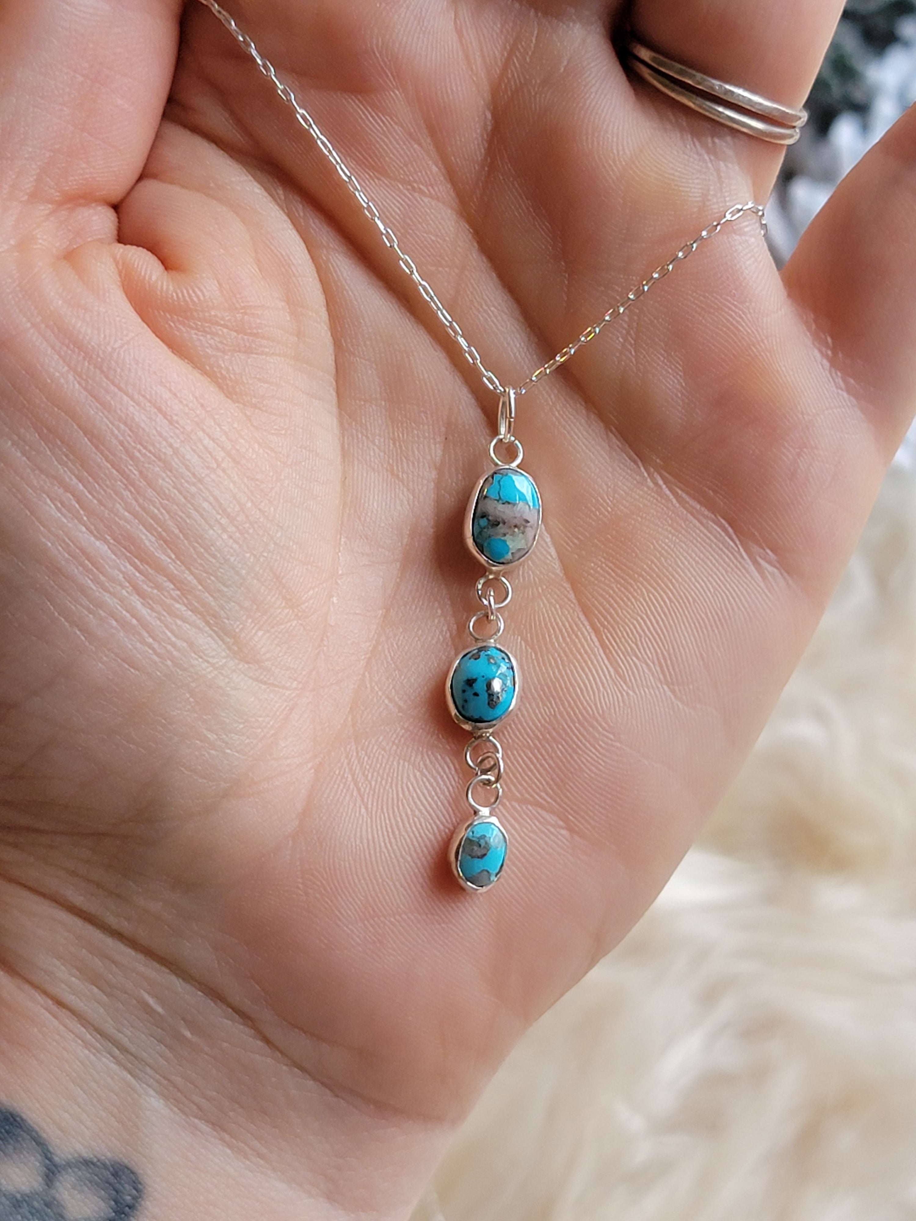 3 tier turquoise necklace