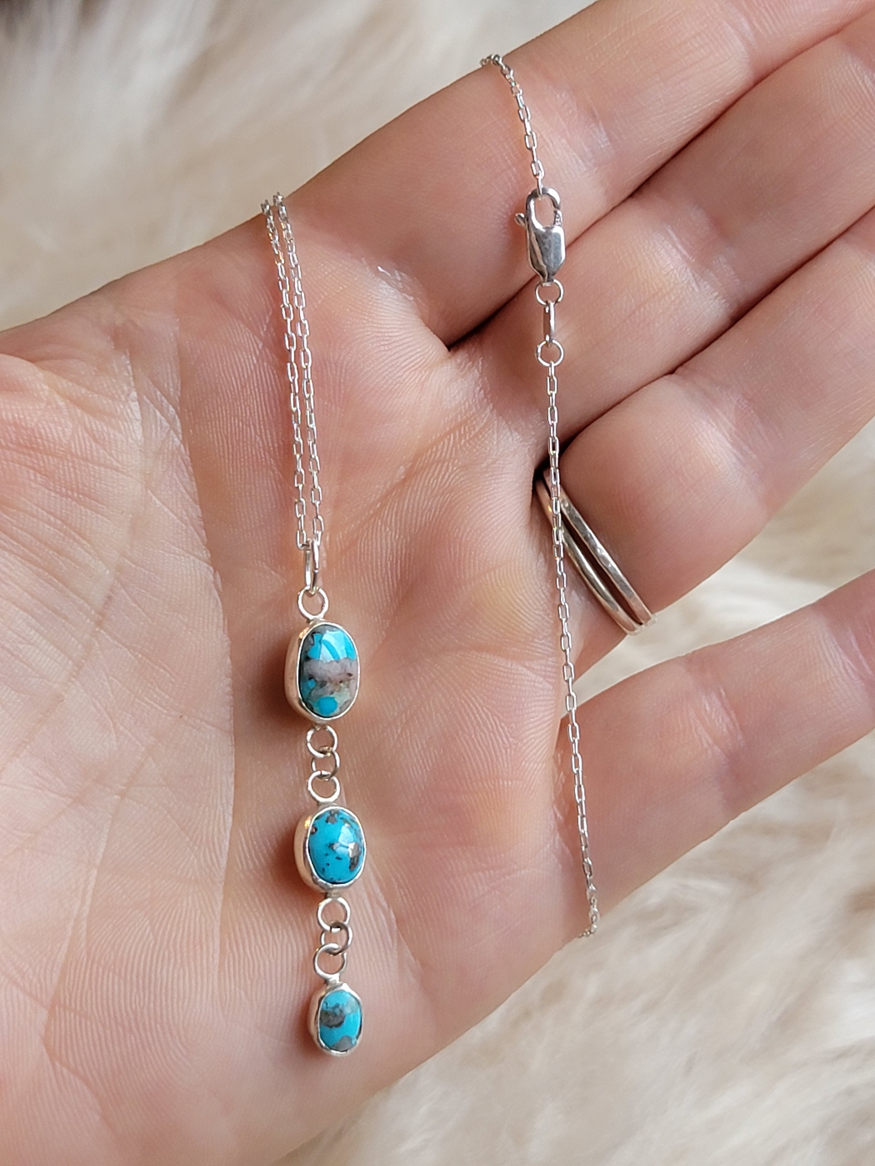 3 tier turquoise necklace