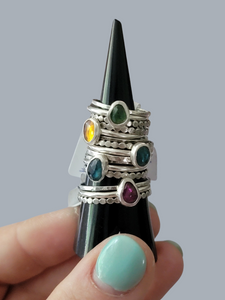 Blue tourmaline stacker