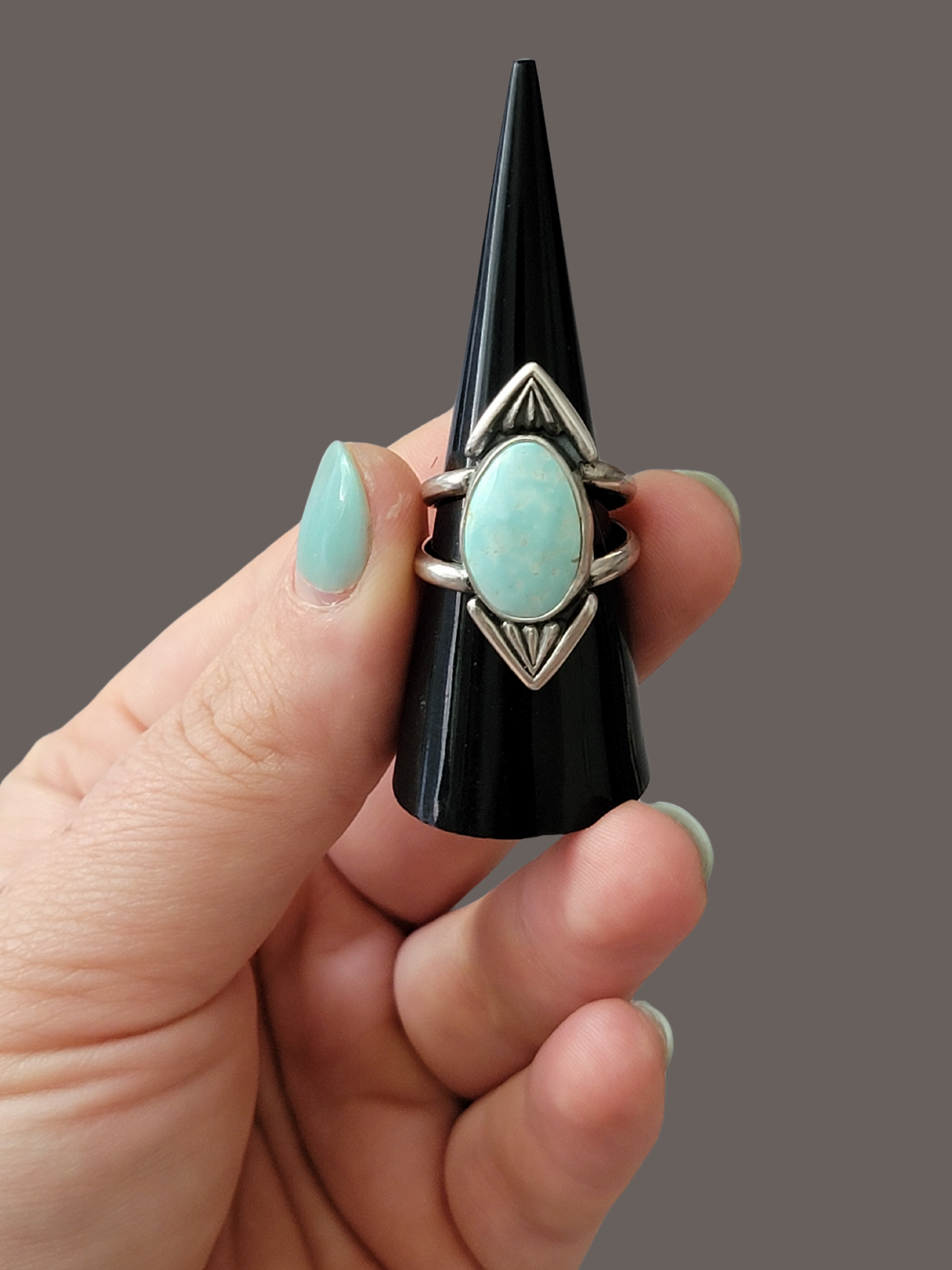 Lavender turquoise ring