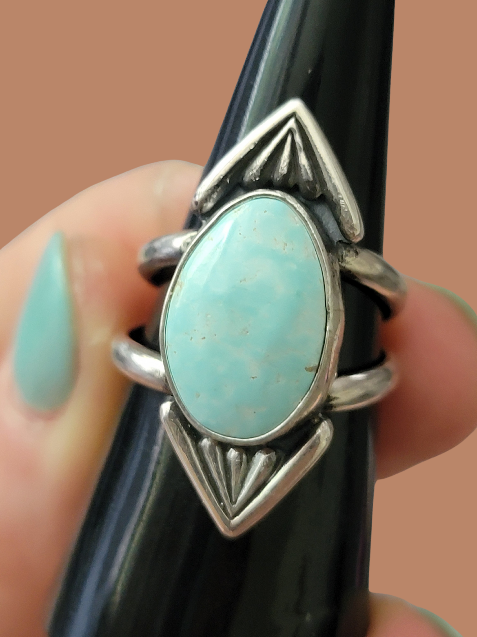 Lavender turquoise ring