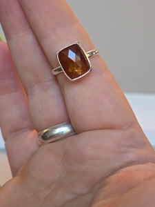 Orange kyanite ring